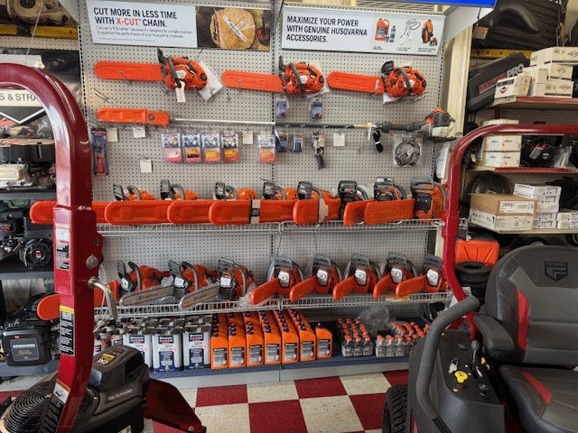 chainsaws in a log